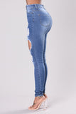 jeans woman high-waisted
 torn
 form-fitting appealing
 jean
 pans pp cotton
 stretch Narrow foot boyfriend jeans for young women