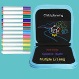 Childrens painting this magical movable tiny blackboard inventive graffiti painting water chalk erasable painting kindergarten gifts