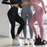 Kaminsky 14 Colors High Waist Seamless Leggings For Women Solid Push Up Leggins Athletic Sweat Pants Sportswear Fitness Leggings